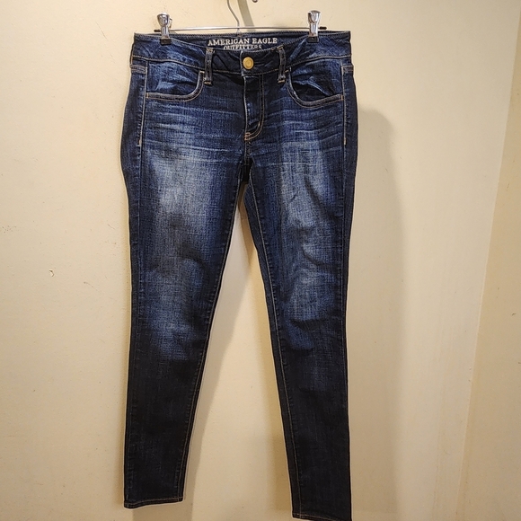 American Eagle Outfitters Women's washed blue skinny Jeans size 6 - Picture 7 of 10